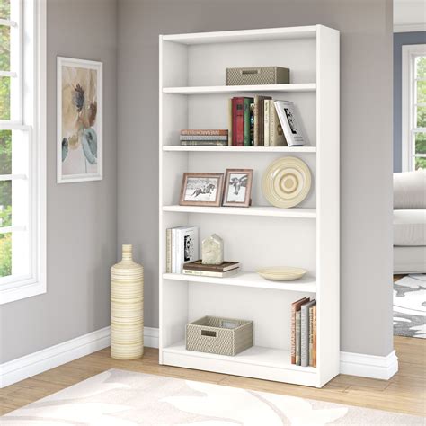 Bush Furniture Universal 5 Shelf Bookcase in Pure White - Walmart.com