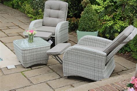 Bellevue Rattan Rocking Reclining Chair Set – Majestique – Crownhill