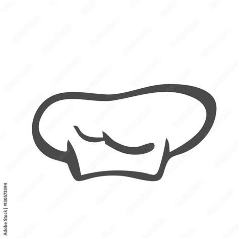 Chef hat silhouette isolated. Black hat chef cook for logo. Stock ...