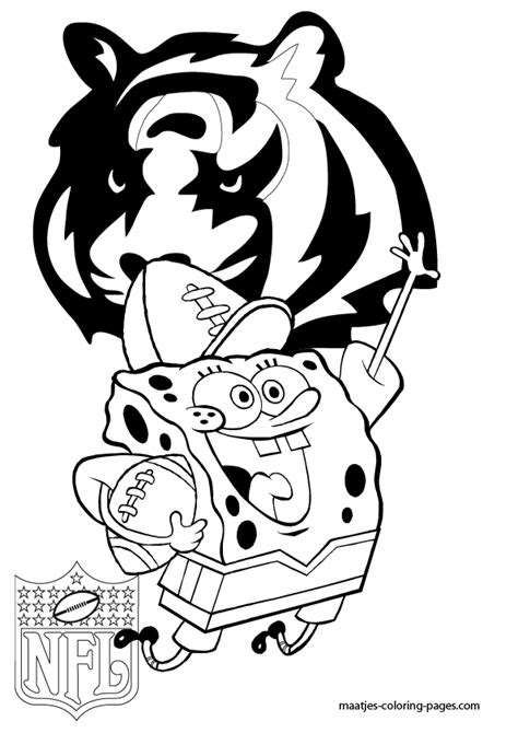 Cincinnati Bengals - Spongebob - Coloring Pages