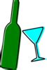 Wine Bottle And Martini Glass Clip Art at Clker.com - vector clip art online, royalty free ...