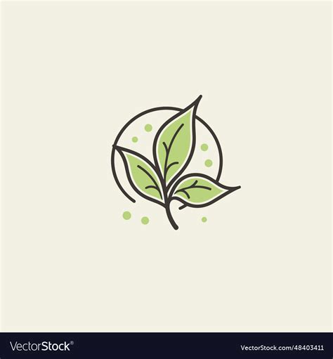 Fresh market filled outline green logo Royalty Free Vector