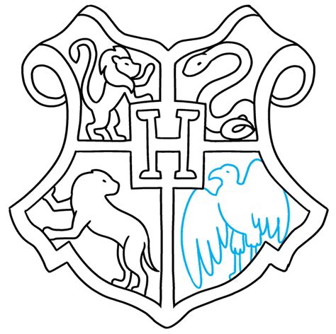 How to draw the hogwarts crest really easy drawing tutorial – Artofit