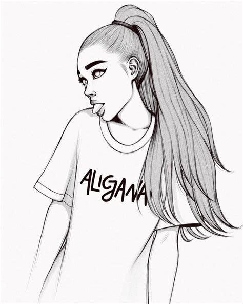 Ariana Grande Free coloring page - Download, Print or Color Online for Free