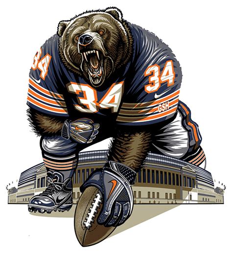 Nike Chicago Bears illustration on Behance