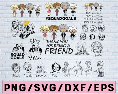 23 FILES Golden Girls SVG Bundle, PNG, DXF, Golden Girls Clipart ...