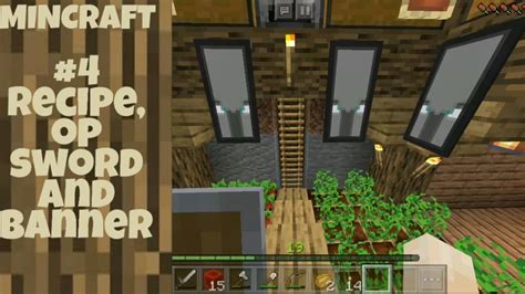 Minecraft #4 recipe,op sword and illager banner - YouTube