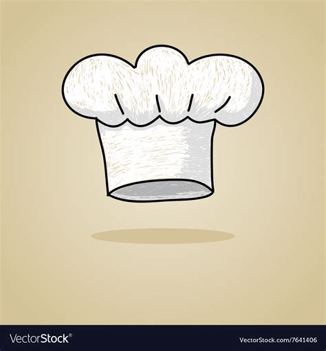 Sketch of a chef hat Royalty Free Vector Image