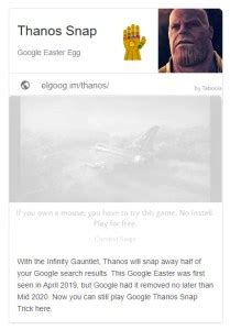 How to Do the Thanos Snap on Google - Followchain