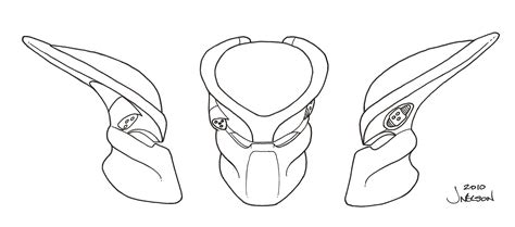 Predator Mask Drawing at GetDrawings | Free download