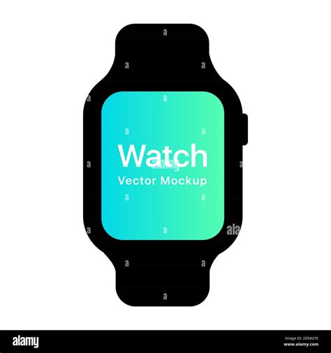 Apple Watch Flat Mockup. iWatch. Smart Watch. Clean Frame Design. Device Vector Illustration On ...