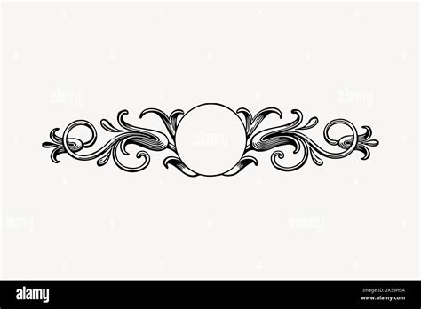 Flourish border clipart, vintage hand drawn vector Stock Vector Image & Art - Alamy