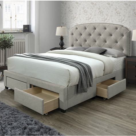 King Bed Frame With High Headboard | donyaye-trade.com