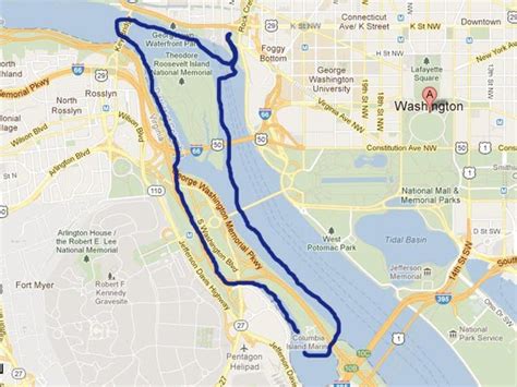 Potomac river washington dc map - Map of potomac river washington dc (District of Columbia - USA)