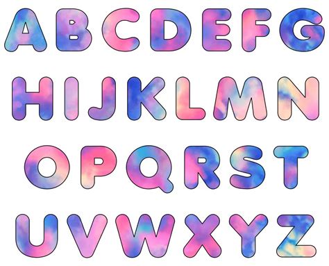 Colorful Printable Single Alphabet Letters