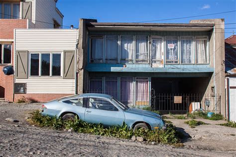 Retro Blue Car & Hostel - Punta Arenas, Patagonia, Chile | Flickr