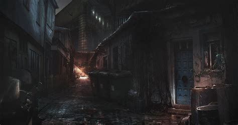 Alleyway Night by JackEavesArt on DeviantArt | Concept art, Alleyway, Alley