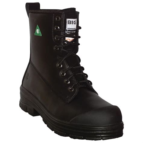 Big Bill® Men's 8" Leather Steel Toe Work Boot, Black - 162918, Work ...