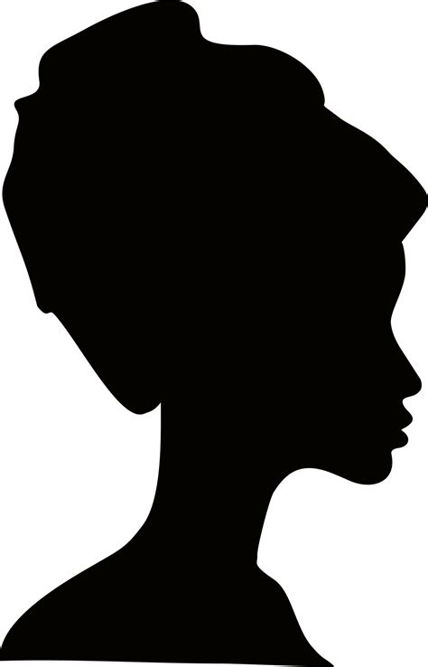 African woman face silhouette. Elegant beautiful African American woman ...