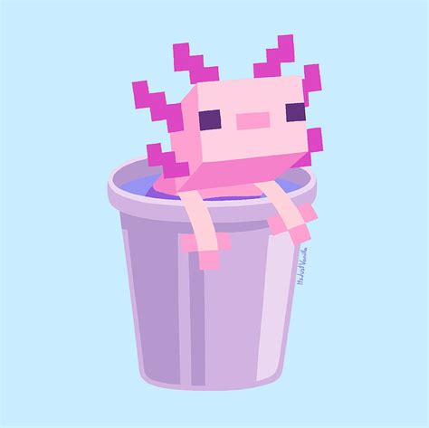 Cute Axolotl, cave and fills, minecraft, minecraft axolotl, HD ...