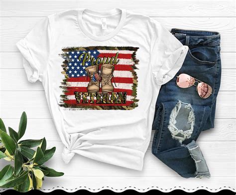 Proud Veteran American Flag PNG Army Veteran Flag Png - Etsy