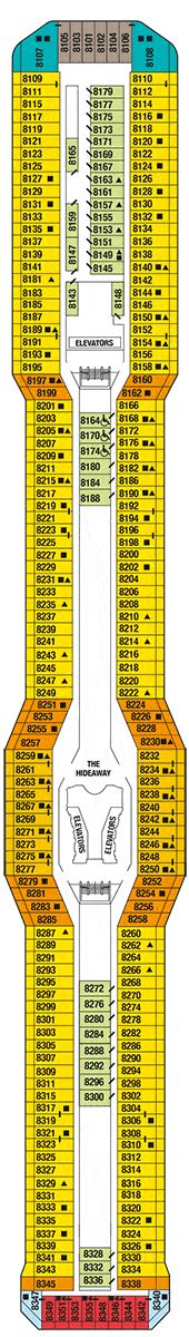 Celebrity Silhouette Deck plan & cabin plan