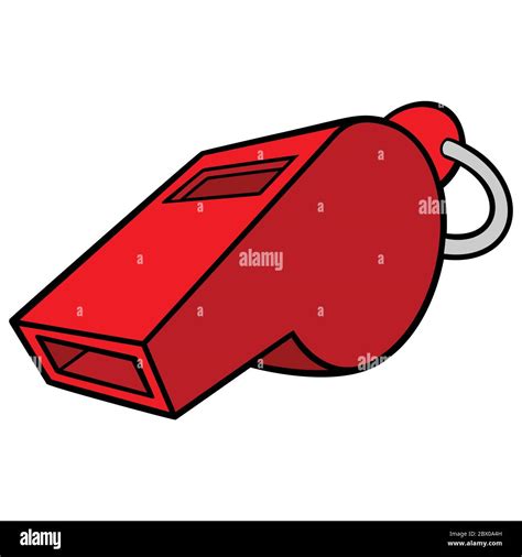 Whistle - A cartoon illustration of a referee Whistle Stock Vector ...