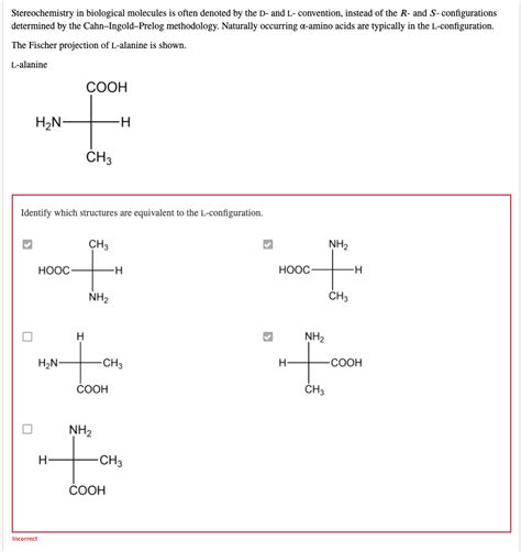 Solved Stereochemistry in biological molecules is often | Chegg.com