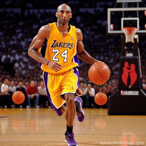 Kobe Bryant Playing Basketball | Stable Diffusion Online