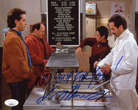 Larry Thomas Seinfeld Soup Nazi w/ Jerry "No Soup For You!" Signed 8x1 – Diamond Legends Online