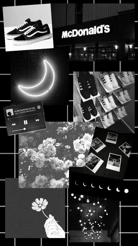 Black And White Aesthetic Wallpaper Desktop Collage - Draw-ily