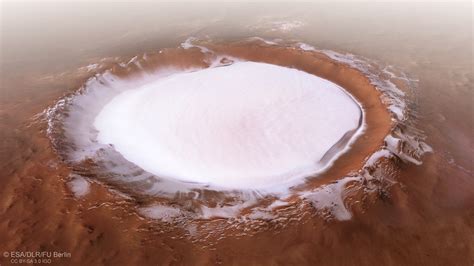 Winter Wonderland! Giant ice-filled crater on Mars photographed by ESA - Tech Digest