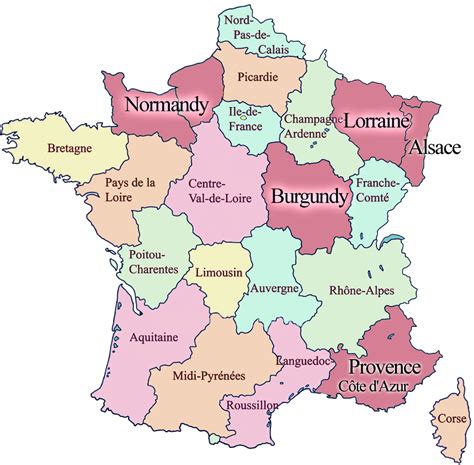 Map Of France With Regions And Cities - Best Map of Middle Earth