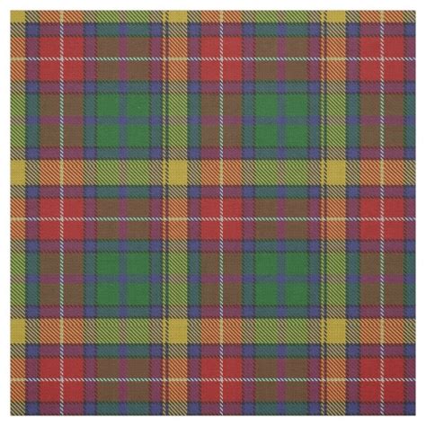 Clan Buchanan Tartan Fabric | Zazzle