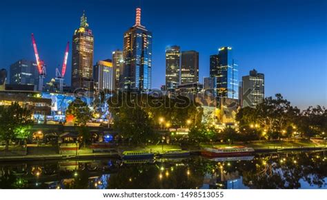 Early Morning Sunrise Melbourne City Skyline Stock Photo (Edit Now ...