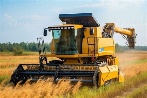 Harvester machine to harvest rice field.Generative Ai. 29554173 Stock Photo at Vecteezy