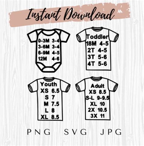 Cricut Cheat Sheet Cricut Size Guide T-Shirt Decal Size | Etsy