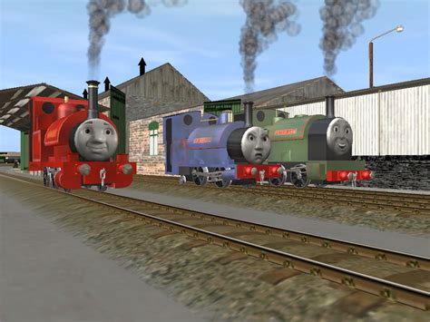 Skarloey, Sir Handel and Peter Sam by Caledonian812 on DeviantArt