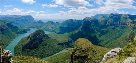 Panorama Route South Africa, Blyde river canyon with the three ...