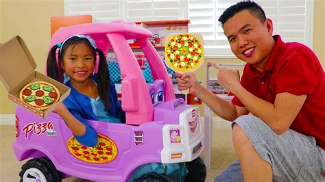 Wendy Pretend Play with Kids Pizza Delivery Fast Food Toy Store - Bombofoods