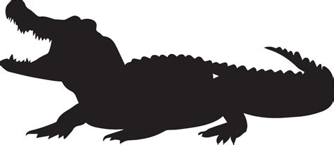 Alligator vector silhouette illustration black color 27475739 Vector ...