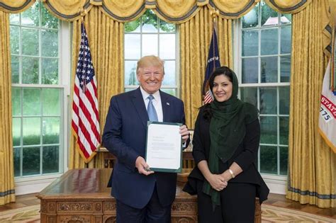 Saudi Arabia’s first female ambassador presents credentials to Donald Trump