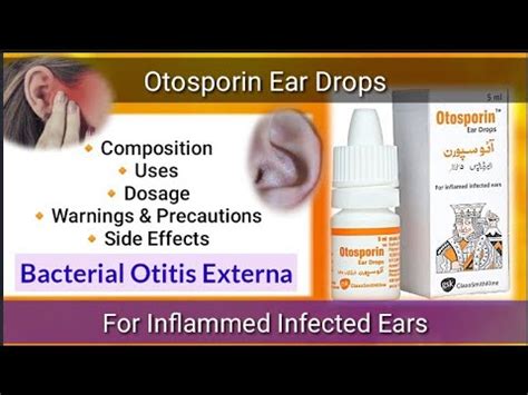 Antibiotic Ear Drops | Otosporin Ear Drops | Outer Ear Infection (Swimmer's Ear) | Uses | GSK ...