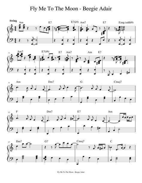 Fly Me To The Moon - Beegie Adair Sheet music for Piano (Solo ...