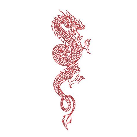 Red Chinese Dragon Tattoo | Red dragon tattoo, Dragon tattoo for women, Black dragon tattoo