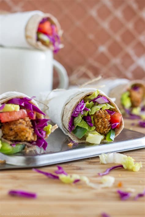 Whole Wheat Crispy Popcorn Chicken Wrap - Happy Foods Tube