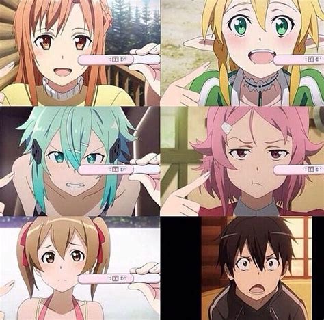 Memes #2 {finished ️} - Pregnant Anime | Sword art online asuna, Memes de anime, Línea de arte