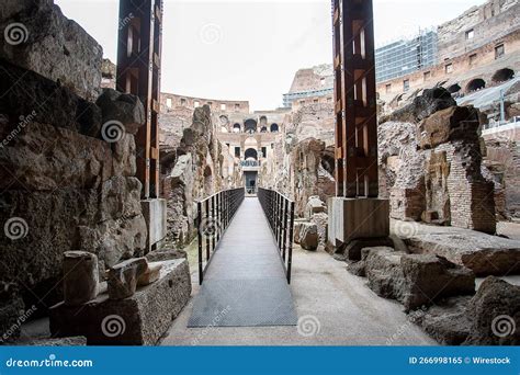 Underground at the Colosseum in Rome, Italy Stock Image - Image of building, architecture: 266998165