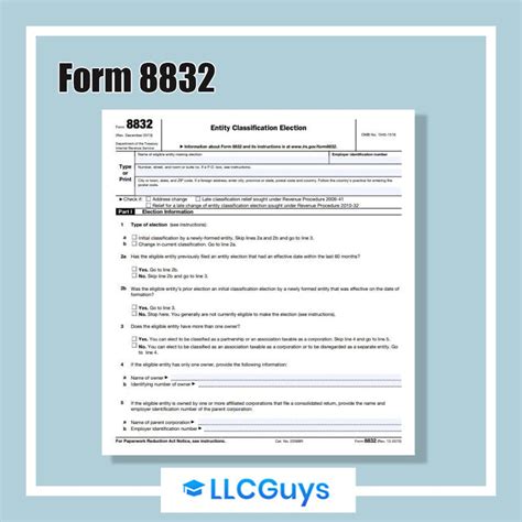 Irs Form 8832 Fillable Form - Printable Forms Free Online