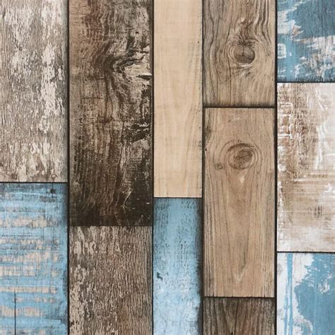 6M Vinyl 3D Rustic Wood Wallpaper Peel and Stick Wallpaper Self ...